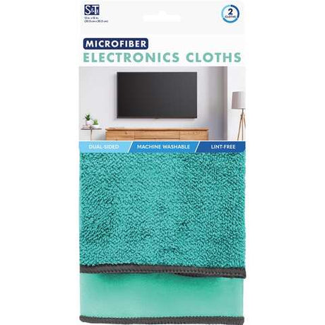 Schroeder & Tremayne Microfiber Cleaning Cloth 12 in. W X 16 in. L 2 pk, Pack of 4