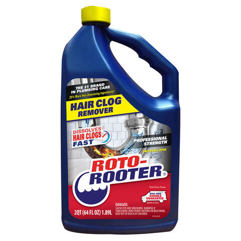 Roto-Rooter Liquid Hair Clog Remover 64 oz, Pack of 4