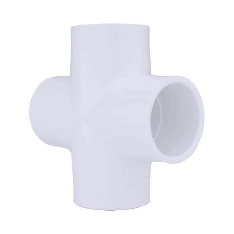 Charlotte Pipe Schedule 40 1/2 in. Slip X 1/2 in. D Slip PVC Cross 1 pk