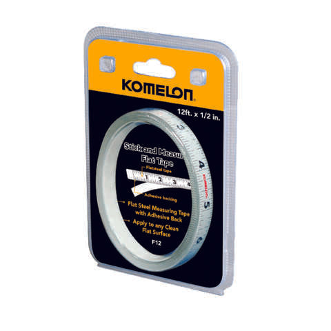 Komelon 12 ft. L X 1/2 in. W Flat Adhesive Tape Measure 1 pk