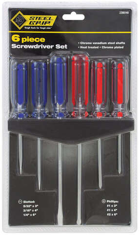 Steel Grip Screwdriver Set 6 pc