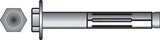 HILLMAN 3/8 in. D X 3 in. L Steel Hex Head Sleeve Anchors 20 pk