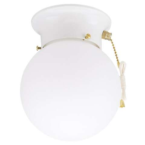 Westinghouse 7.25 in. H X 6 in. W X 6 in. L White Ceiling Fixture