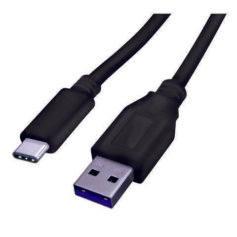 Fabcordz USB-C to USB-A Charge and Sync Cable 10 ft. Black