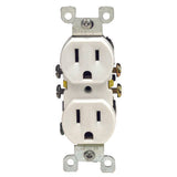 Leviton 15 amps 125 V Duplex White Outlet 5-15R 1 pk