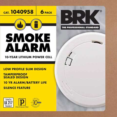 BRK Battery-Powered Photoelectric Smoke/Fire Detector