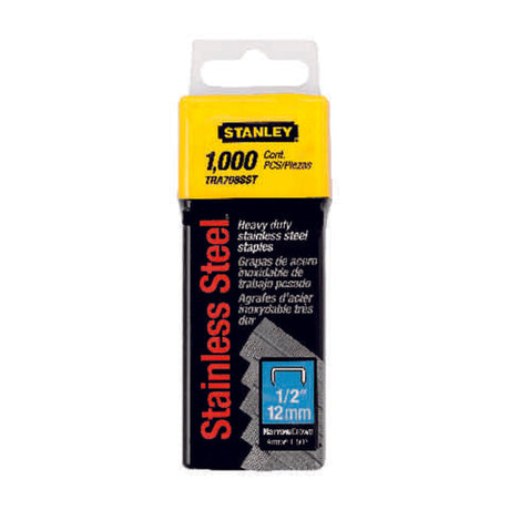 Stanley T50 27/64 in. W X 1/2 in. L 23 Ga. Narrow Crown Heavy Duty Staples 1000 pk