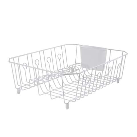 Rubbermaid 17.6 in. L X 13.8 in. W X 5.9 in. H White Steel Dish Drainer