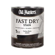Old Masters Semi-Transparent Flat Carbon Black Oil-Based Alkyd Fast Dry Wood Stain 1 qt, Pack of 4