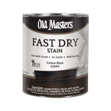Old Masters Semi-Transparent Flat Carbon Black Oil-Based Alkyd Fast Dry Wood Stain 1 qt, Pack of 4