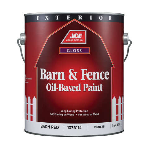 Ace Gloss Barn Red Oil-Based Barn and Fence Paint Exterior 1 gal, Pack of 4