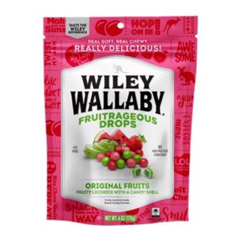 Wiley Wallaby Original Fruits Licorice 6 oz, Pack of 12