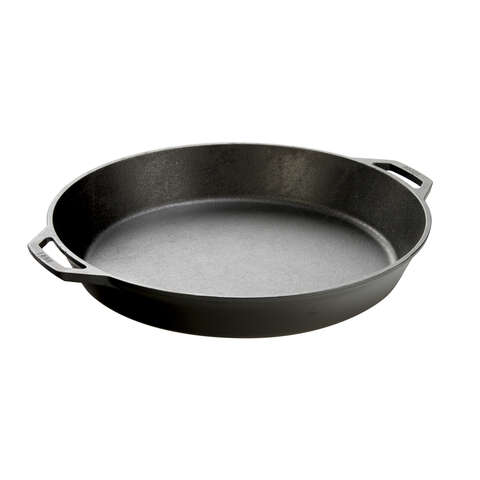 Lodge Cast Iron Dual Handle Pan 17 in. Black