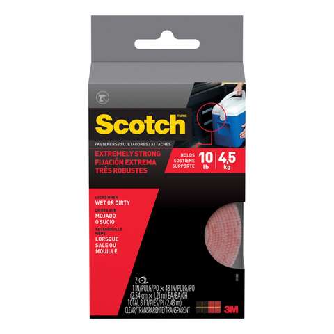 Scotch Medium Foam Hook and Loop Fastener 48 in. L 1 pk