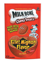 Milk Bone Chewy Treats Filet Mignon Flavor Biscuit For Dogs 5.6 oz 1 pk, Pack of 10