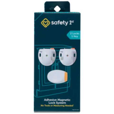 Safety 1st White Plastic Magnetic Cabinet Locks 3 pc