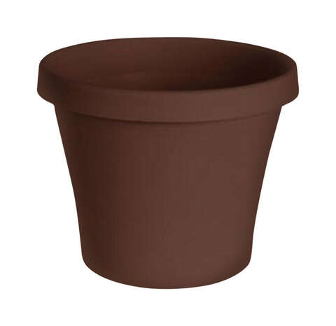 Bloem Terrapot 17 in. H X 20.5 in. W X 20.5 in. D X 20 in. D Resin Traditional Planter Chocolate