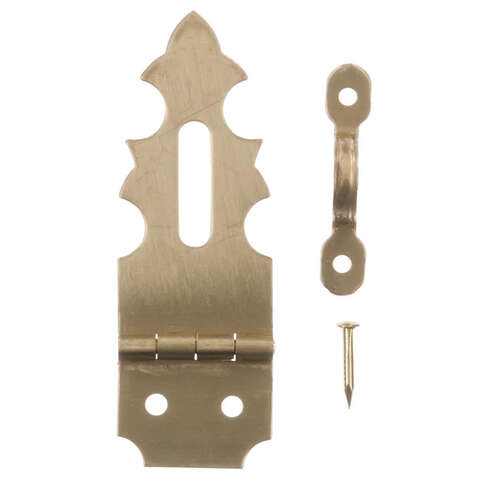 Ace Solid Brass Brass Decorative Hasp 0.6 in. 1.9 in.