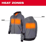 Milwaukee M12 L Long Sleeve Men's Full-Zip Heated Hoodie Kit Gray