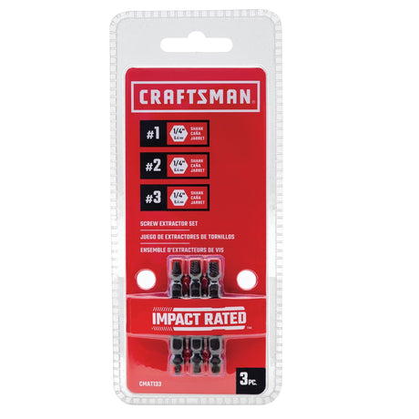 Craftsman M2 High Speed Steel Double-Ended Screw Extractor Set 3 pc