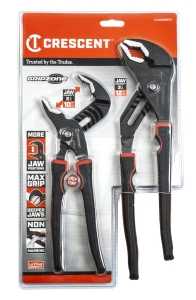 Crescent RT400SGSET2 Tongue and Groove Plier Set, Rubber/Steel, Black-Oxide