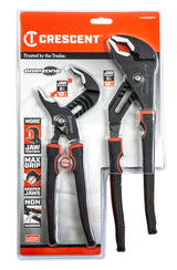 Crescent RT400SGSET2 Tongue and Groove Plier Set, Rubber/Steel, Black-Oxide