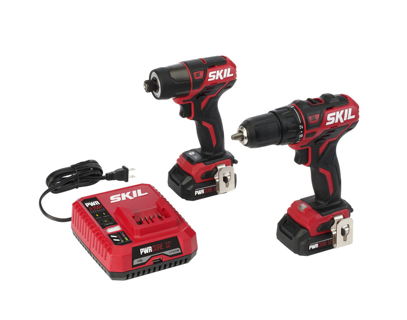 SKIL 12V PWR CORE Cordless Brushless 2 Tool Drill and Driver Kit