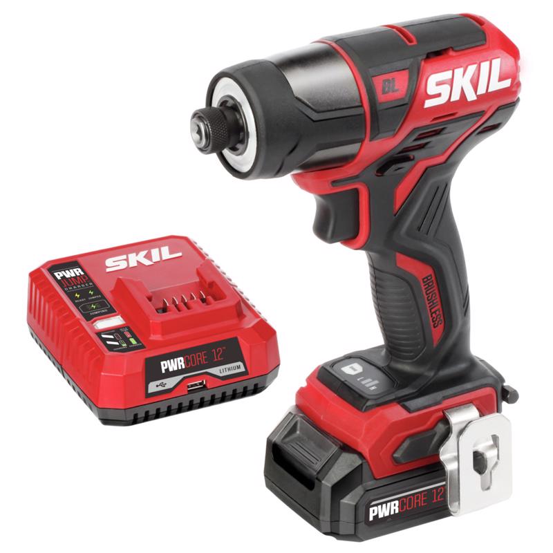 SKIL ID574402 Impact Driver, Battery Included, 12 V, 2 Ah, 1/4 in Drive, Hex Drive, 3500 ipm, 2600 rpm Speed