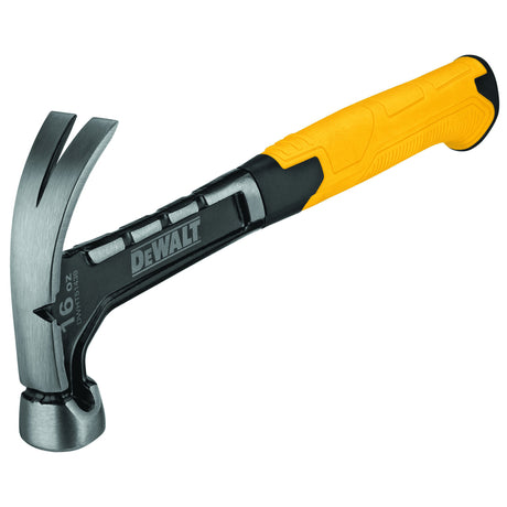 DeWalt 16 oz Smooth Face Curve Claw Hammer 11.75 in. Steel Handle, Pack of 2