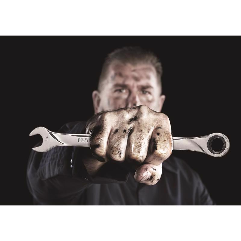 GEARWRENCH 12 Point Metric and SAE Ratcheting Combination Wrench Set 10 pc