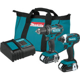 Makita 18V LXT Cordless Brushed 2 Tool Combo Kit