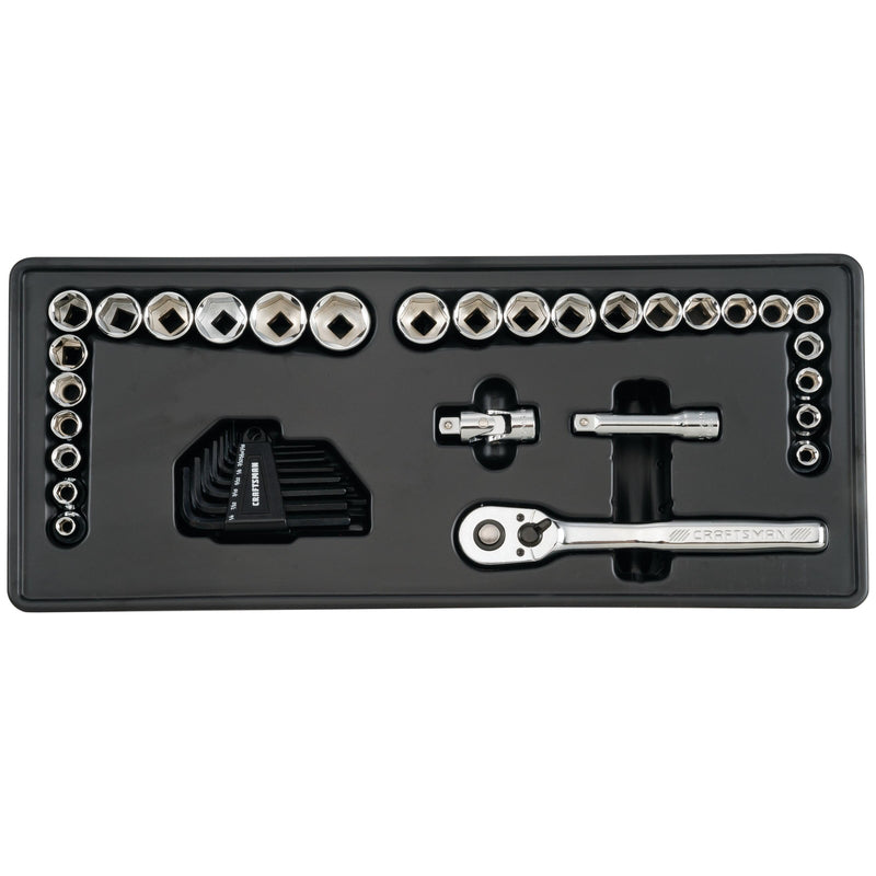 Craftsman 1/4 and 3/8 in. drive SAE 6 and 12 Point Mechanic's Tool Set 104 pc