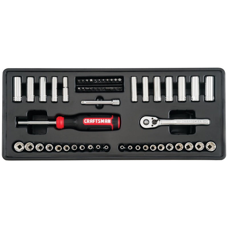 Craftsman 1/4 and 3/8 in. drive SAE 6 and 12 Point Mechanic's Tool Set 104 pc