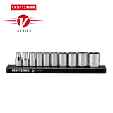 Craftsman V-Series 1/4 in. drive SAE 6 Point Socket Set 10 pc