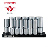 Craftsman V-Series 3/8 in. drive SAE 6 Point Deep Socket Set 12 pc
