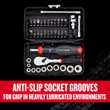 Craftsman V-Series 1/4 in. drive SAE 6 Point Socket and Tool Set 38 pc