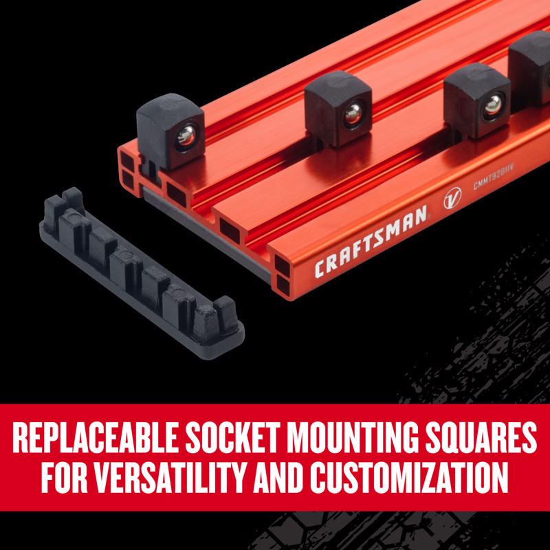 Craftsman V-Series 1/4, 3/8 and 1/2 in. drive Magnetic Socket Rail Set 3 pc