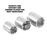 GreatNeck 1/4 and 3/8 in. drive Metric and SAE Ratchet and Socket Set