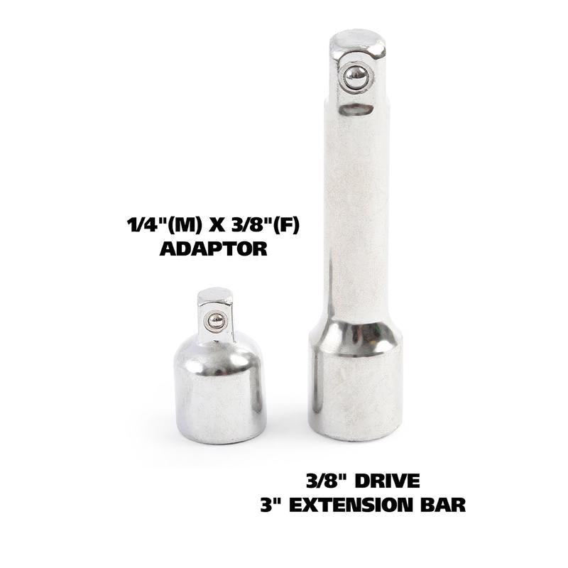 GreatNeck 1/4 and 3/8 in. drive Metric and SAE Ratchet and Socket Set