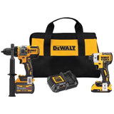 DeWalt 20V MAX Cordless Brushless 2 Tool Hammer Drill and Impact Driver Kit