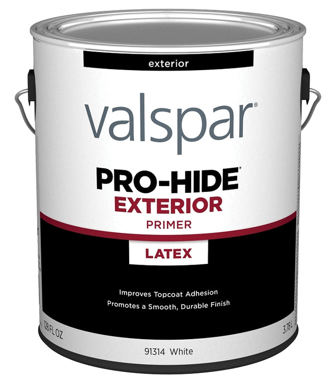 Valspar PRO-HIDE 91314 Series 028.0091314.007 Exterior Primer, White, 1 gal Pail, Pack of 4