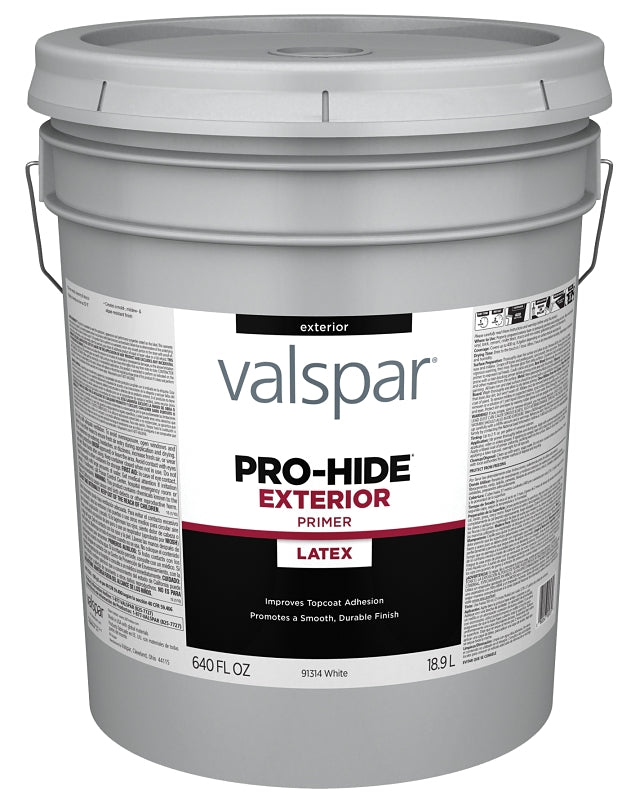 Valspar PRO-HIDE 91314 Series 028.0091314.008 Exterior Primer, White, 5 gal Pail