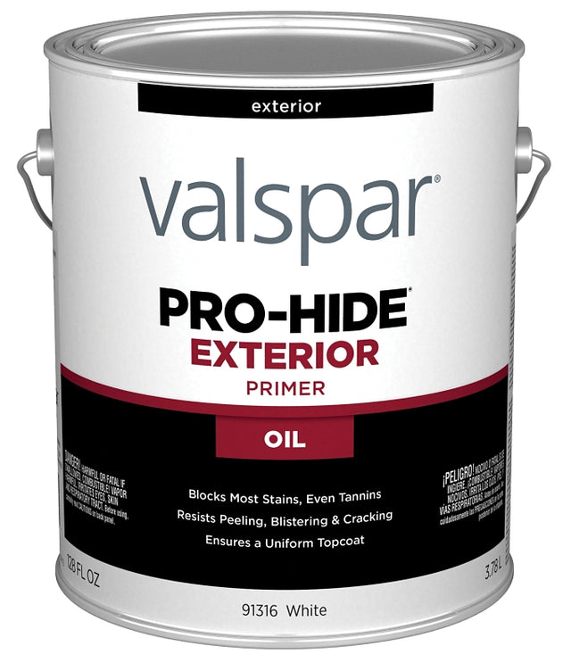 Valspar PRO-HIDE 91316 Series 028.0091316.007 Exterior Primer, White, 1 gal Pail, Pack of 4