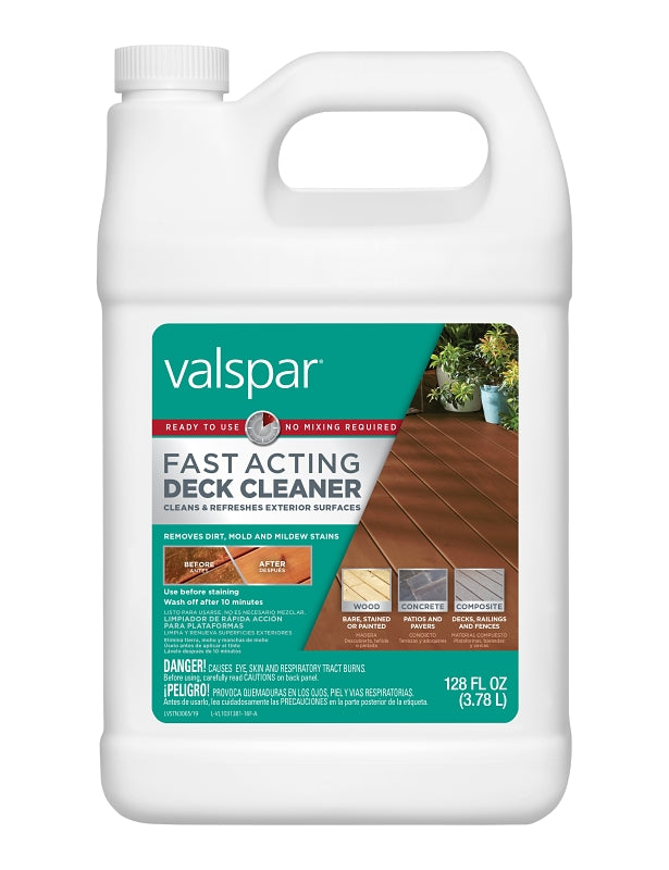 Valspar VL1031381-16 Fast-Acting Deck Cleaner, Liquid, 1 gal, Pack of 4