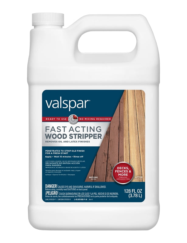 Valspar VL1031382-16 Fast-Acting Wood Stripper, Liquid, 1 gal, Pack of 4