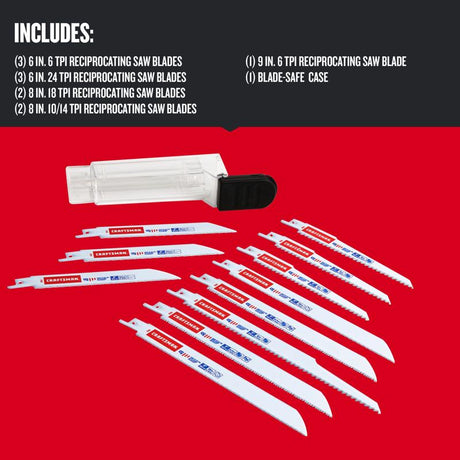Craftsman Bi-Metal Reciprocating Saw Blade Set 11 pc