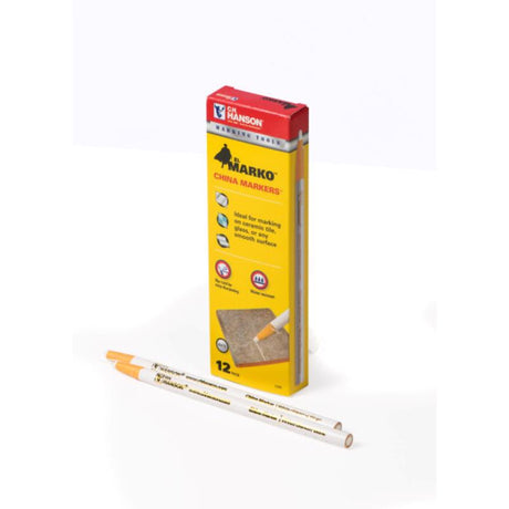 C.H. Hanson 6.8 in. L China Marker White 1 pc, Pack of 12
