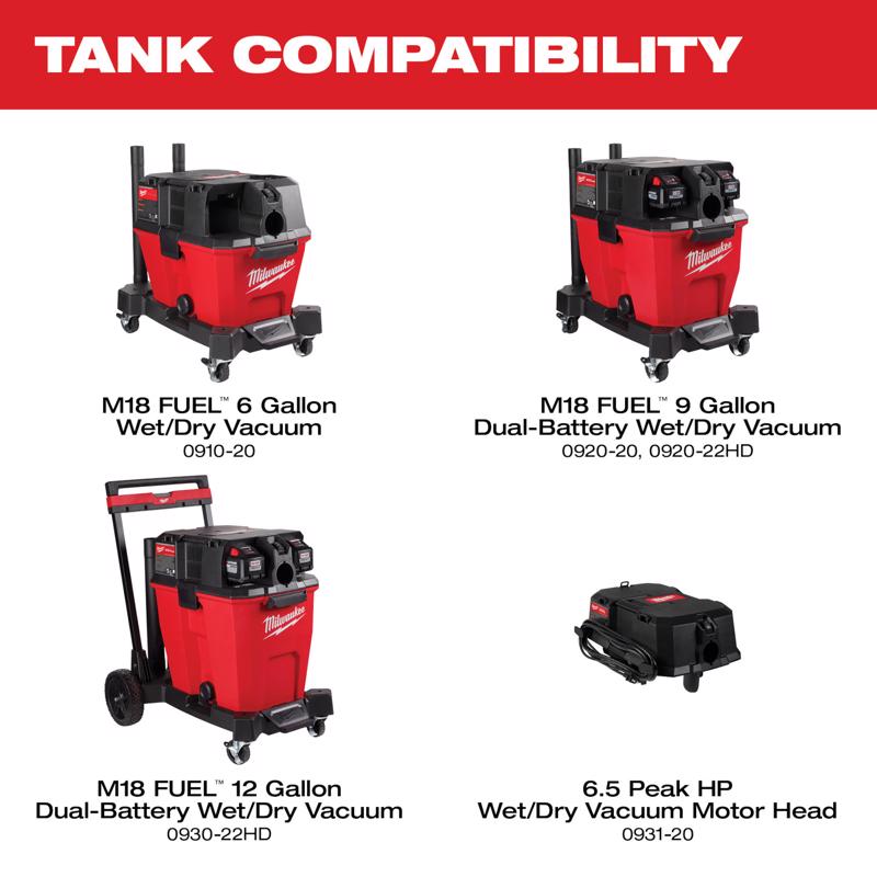 Milwaukee Shop Wet/Dry Vacuum Tank 6 gal 1 pc