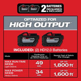 Milwaukee M18 FUEL 0930-22HD 12 gal Cordless Wet/Dry Vacuum Kit (Battery & Charger) 36 V 4.25 HP