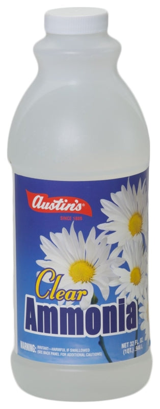 Austin 50 All-Purpose Cleaner, 32 oz Bottle, Liquid, Pungent Ammonia, Colorless, Pack of 12